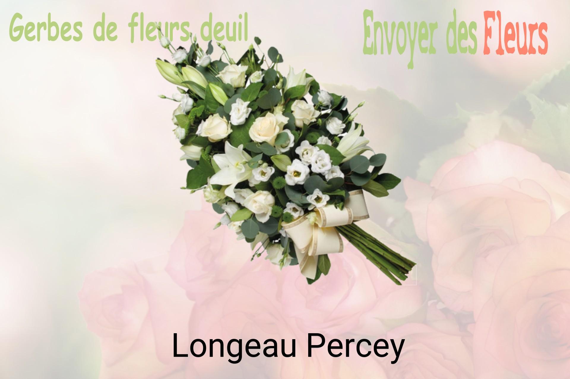 Gerbe de fleurs de deuil livrée à Longeau-Percey